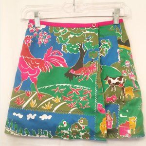NWT Lilly Pulitzer 8 Reversible Skirt Old Mcdonald